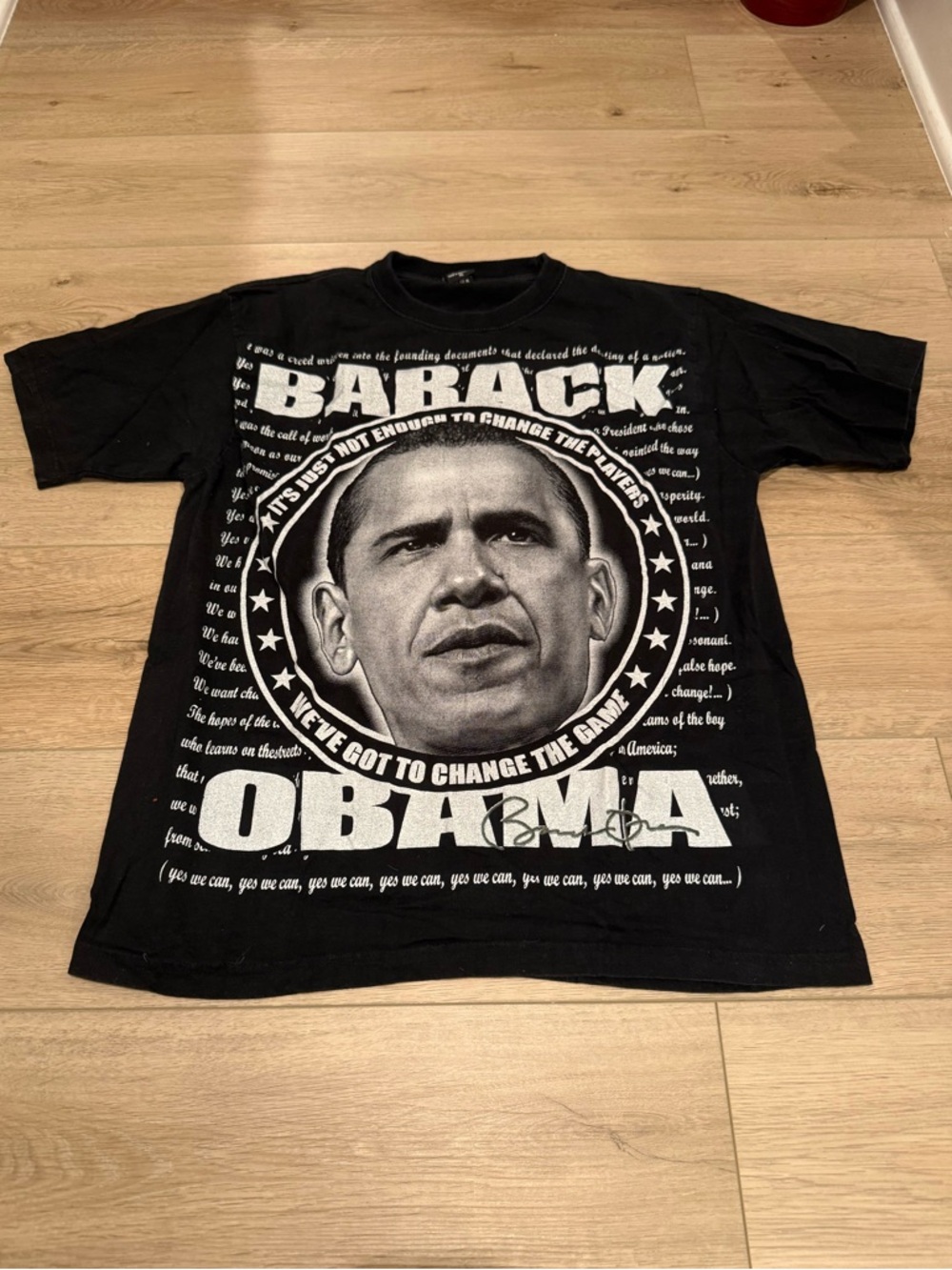 Vintage All Over Print Y2K Barack Obama I’m Asking You To Believe Shirt Mens XL